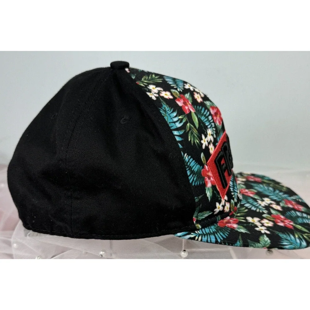 Sole‎ Addiction Fresh Floral Black Snapback Baseball Cap Hat Womens Tropical